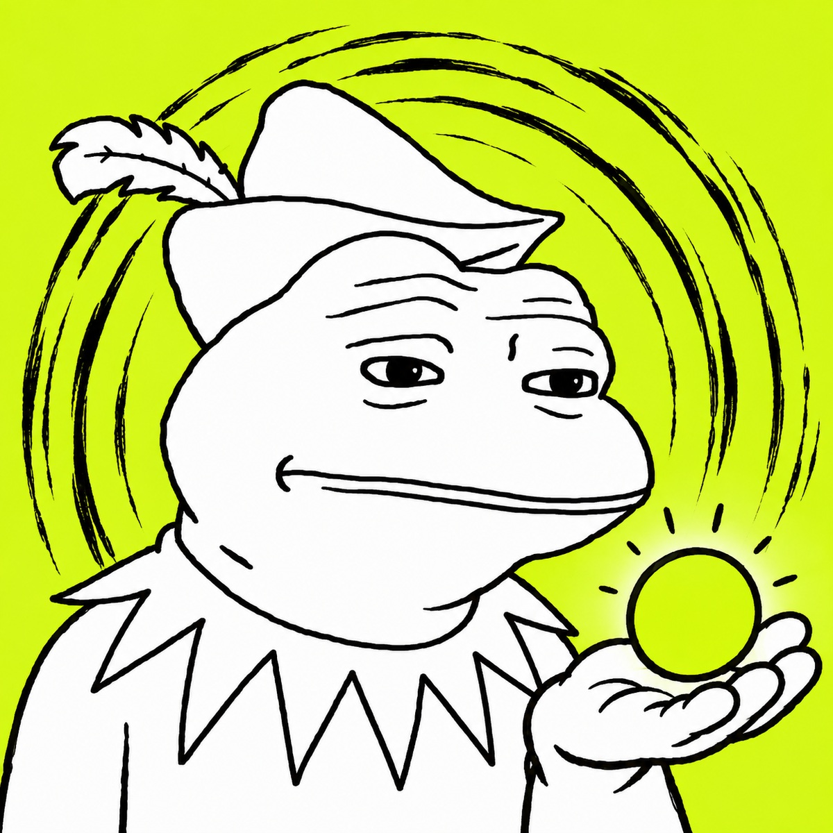 Square launch artwork of Robjak holding a glowing lime coin